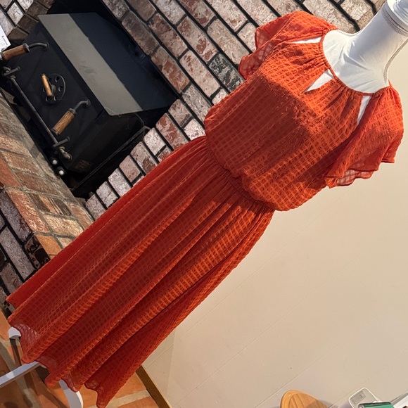 Sz 6 London Times Elegant Orange Women's Dress - Picture 1 of 9